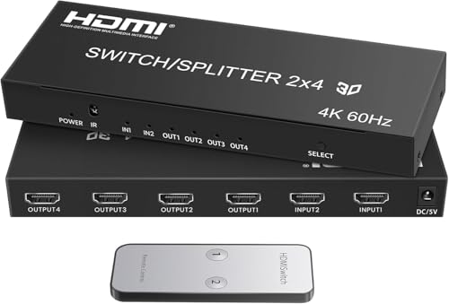 AverMedia HDMI分配器 本体 Amazon | 【4K@60Hz安定版】avedio links HDMI 分配器 1入力2